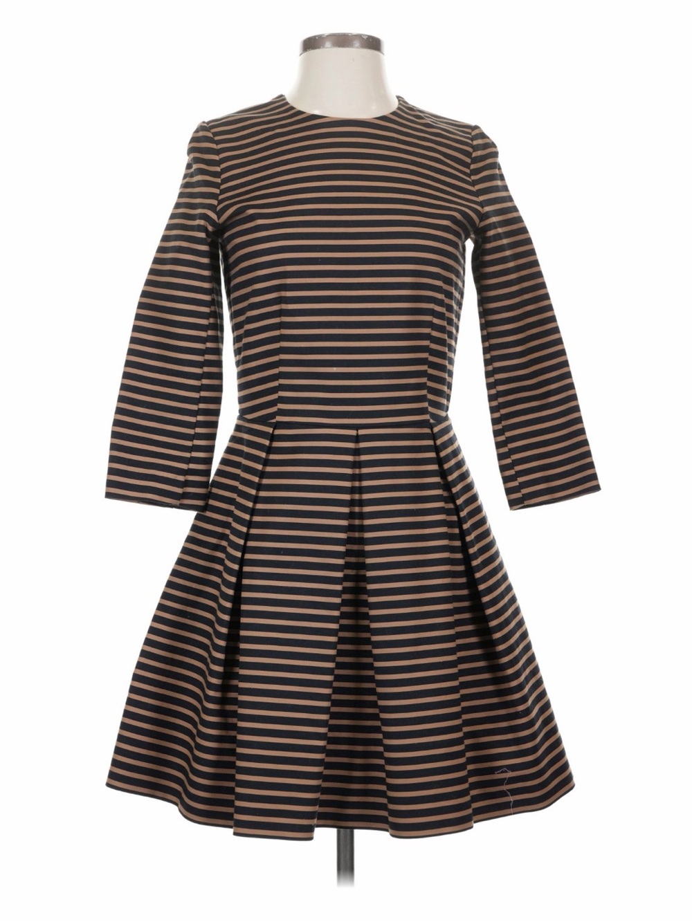 GAP Brown and Black Striped Fit & Flare Mini Dress
